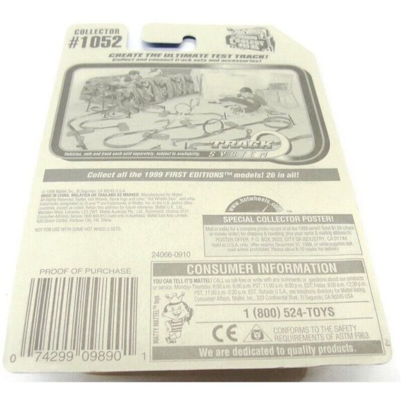 Hot Wheels Collector #1052 Rigor Motor Package Has Yellowing NIB HW - Picture 3 of 5